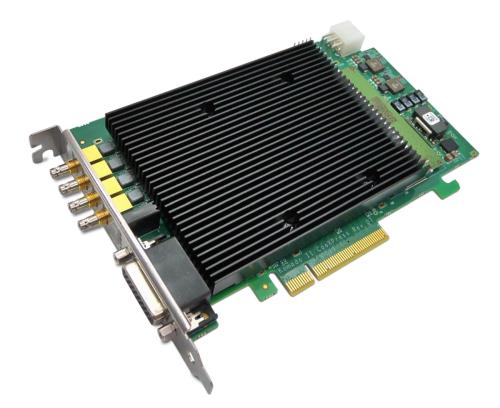 Kaya Komodo II Quad CXP-12 Frame Grabber FPGA board with 4 GB DDR4, 6,695 MB/s Transfer rates, and Multiple Camera and Frame Grabber synchronization.