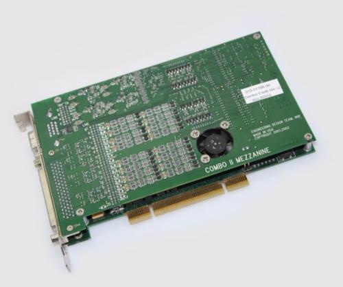 Combo 2 Mezzanine Board for PCI / PCIe supporting E1/T1, E3/T3, LVDS or RS-422 interface equipped with FPGA and DMA from Engineering Design Team. 