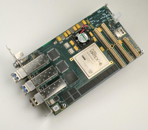 3P Mezzanine with Xilinx Virtex 6 for PCIe main board equipped with 3 channels 10Gb, 1GbE, or OC48 (STM16) and 3 independent DDR2 DRAM blocks  – Engineering Design Team, Inc. 