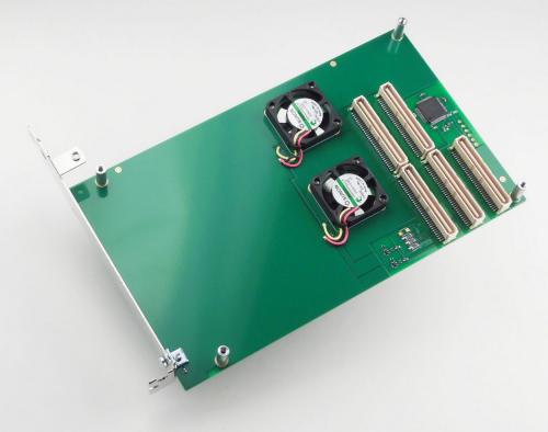 Back panel, mechanical, or fan board from EDT supports all EDT accelerators: PCIe8 LX / PCI GS / PCI SS. 