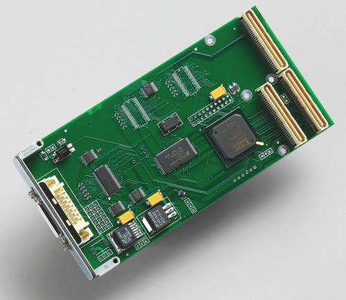 EDT PMC DV C-Link video frame grabber with one MDR26, one opto-coupled Berg, and one optional front panel Kings connectors for data and control needs supporting base mode. 