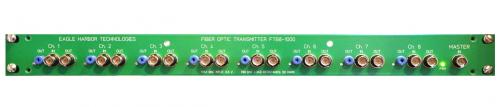 EHT FTB8-1000 Fiber optic transmitter front panel with 50 Ω input impedance and 8 channel.