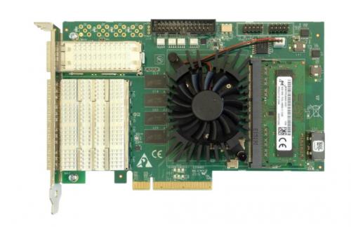 Kaya Komodo Fiber Frame Grabber FPGA card with flexible 144 Gb DDR3 supporting 128 Gbps and GPIO connection. 