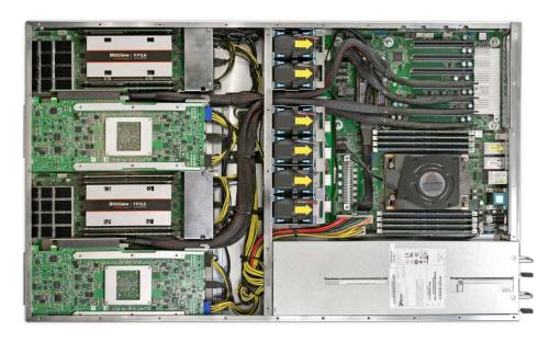BittWare TeraBox 1401B and 1402B 1U FPGA Servers 8x DDR4 DIMMs, 2x M.2, and 2 RJ45 10GbE, Intel X710-AT2, 2 RJ45 1GbE, Intel i210 and RJ45 dedicated IPMI LAN.