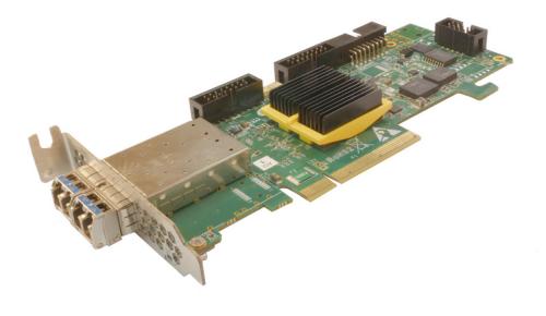 Gidel HawkEye-Net fiber frame grabber is PCIe x8 Gen.3 accelerator with 2x SPF-plus links and 28 Gb/s maximum speed.