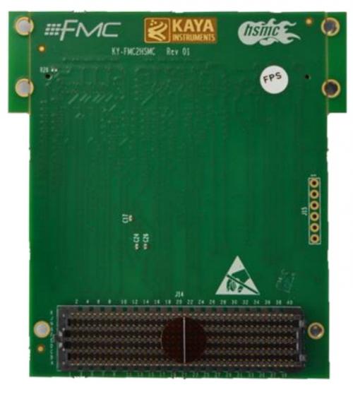 Kaya KY-FMC2HSMC front external view with standard HPC connector to the host board.