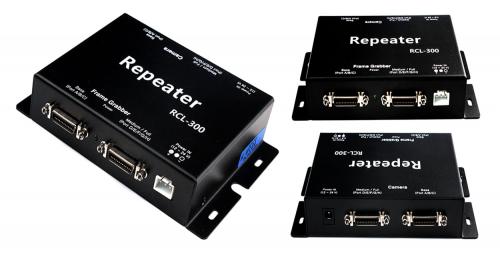 Syscom RCL-300 Camera Link Repeater mit Basis-, Mittel- oder Vollmodus-Konfiguration und serieller SerTFG- und SerTC-Kommunikation.