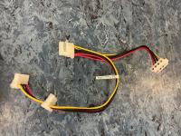 Internal IDE Power Y-splitter cable with 4-pin Molex connectors, featuring identification labels for 'SYSTEM' and 'IDE Power Cable'.