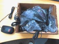 Optische USB-Scrollmaus von Sun Microsystems Oracle in Schwarz mit Sun-Oracle-Logo und Standard-USB-A-Anschluss. 