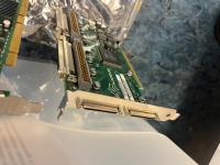 Symbios Logic PCI Dual SCSI Controller Card model SYM22801, featuring two external 68-pin SCSI ports and dual internal 68-pin connectors.