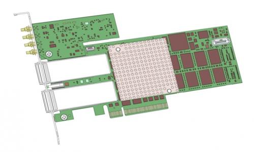 BittWare A10PL4 mit optionalem Präzisionszeitgebungsmodul für 1 PPS-Eingang und -ausgang, Referenztaktein- und ausgang, einstellbares TCXO.