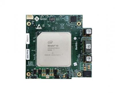 Gidel Proc10M / Proc10N with ultra-compact module Stratix 10 MX or NX 2100 HBM2 FPGA supporting 2,073,000 LEs and 7,920 18 x19 MAC.
