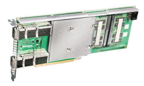 BittWare IA-780i Intel Agilex 7 I-Series FPGA card with 2x SODIMM slots 32GB DDR4 and 2× QSFP-DD 400G supports 1x 400GbE, or 2x 200/100/50/25/10GbE, or 4x 100GbE or 16x 10/25GbE. 