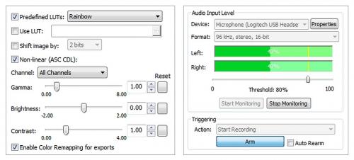NorPix TroublePix Studio-Software mit Funktionen zur Farbzuordnung und Tonerkennung.