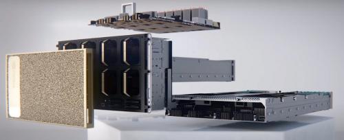 NVIDIA DGX A100 with 9x Mellanox connectx-6 200Gb/S network interface supporting 450 GB/s Peak Bi-directional Bandwidth. 
