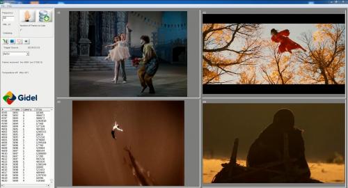 Screenshot der Oberfläche der InfiniVision -Framegrabber-Software von Gidel.