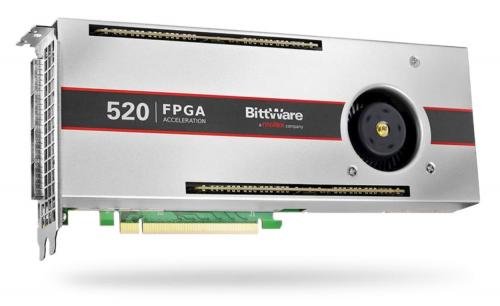 BittWare 520NX PCIe-Beschleunigerkarte mit Stratix 10 NX2100 FPGA von Intel und 8 GB 3D Stacked HBM2.