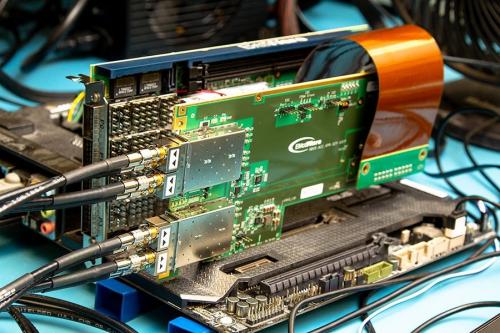 BittWare XUPP3R FPGA with another XilinxInc VU9P FPGA boards are connected together via SEP-to-SEP cable to solve complicated broadcast video development requirements. 