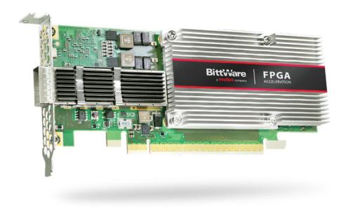 BittWare IA-440i PCIe FPGA Card with QSFP-DD 400GbE, DDR4 SDRAM, and PCIe Gen5 x16 with CXL.