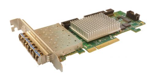 Gidel HawkEye-Net fiber frame grabber is PCIe x8 Gen.3 accelerator 4x SPF-plus links and 56 Gb/s maximum speed.