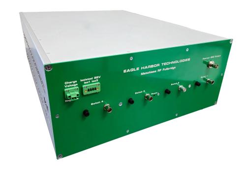 High-Frequency 20 kW, 15 MHz, and 0-10 kV Matchless bipolar RF Generator wuth both pulsed or continuous operation possible.