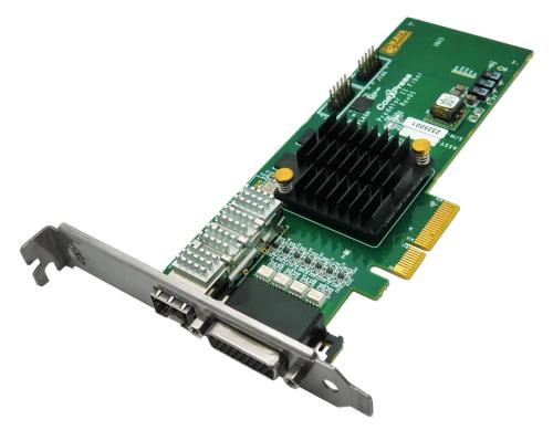 Kaya Instruments Predator II 1 Kanal 10 Gbit/s Glasfaserverbindung CLHS V2.x Framegrabber mit Kamerasteuerung und Auslösern.