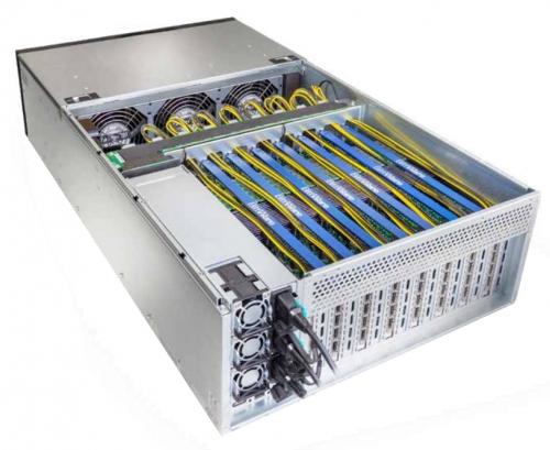 Multi-FPGA-Server TeraBox von BittWare mit bis zu 16x Altera Arria 10 oder Stratix V FPGA-Karten für 24 TeraFLOPS-Verarbeitungsleistung