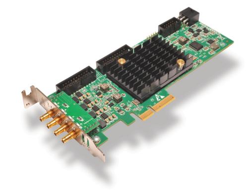 Kaya Instruments Chameleon CoaXPress Camera Simulator equipped with 4x DIN connectors for CoaXpress device links with data rates up to 6.25Gpbs bitrate. 