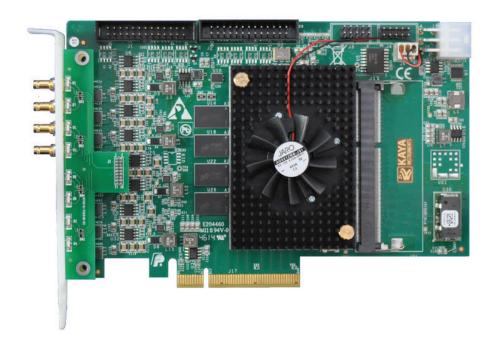 Kaya KY-FGK-400 Komodo CoaXPress Frame Grabber FPGA board with 136 Gbps DDR3 memory, and image processing (FFC, DeBayer, color correction). 