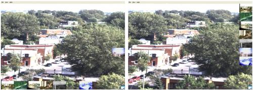 NorPix MulticastViewer is featured with display hybrid mode placing thumbnails in the bottom left or the top right corner. 