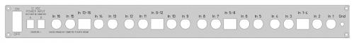 Back panel of Integrator ISP-16 equipped by 16 short pulse integrator BNC channels and 4x RJ45 inputs by Eagle Harbor Technologies.