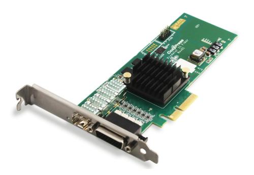 Kaya Predator II 1 CH CXP über Glasfaser v2.x Standard-Frame Grabber mit PCIe Gen2 mit 4-Lanes-Host-Kommunikation und CoaXPress Single Stream.