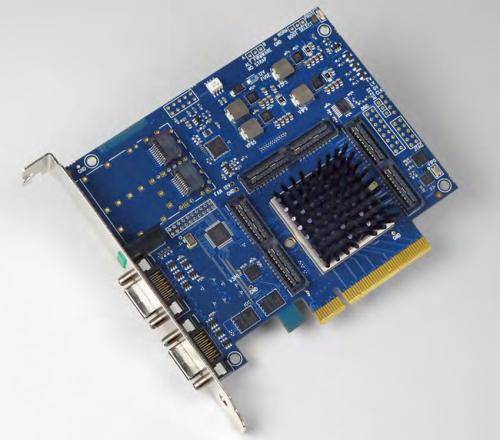 VisionLink CLS Camera Link by Engineering Design Team with 20 – 85 MHz pixel clock rate and data rates up to 850 MB/s (85 MHz, 10-tap, 8-bit) of DMA from host memory. 