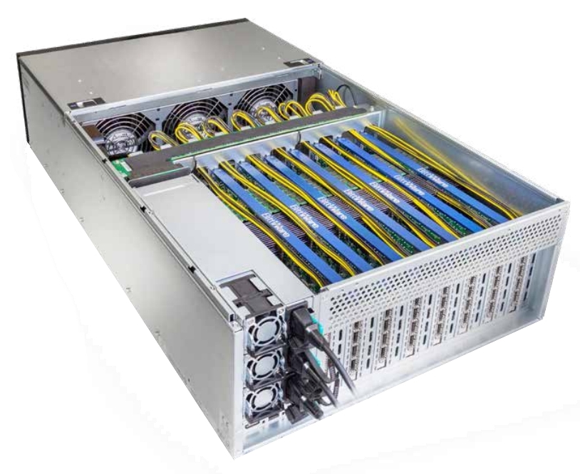 Bittware TeraBox Rekonfigurierbare, 16x FPGA, 64x QSFP+ – Sky Blue Microsystems GmbH