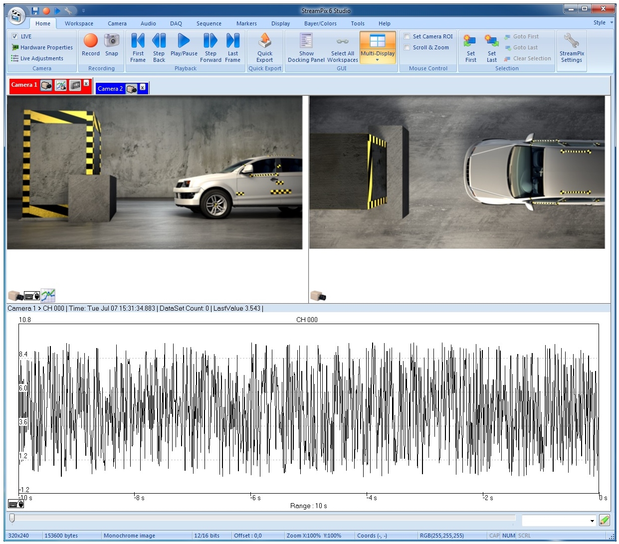 NorPix StreamPix high speed video recording from multiple cameras Sky